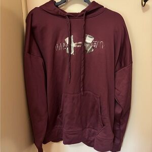 Under Armour Red Hoodie Sweatshirt Graphic Design